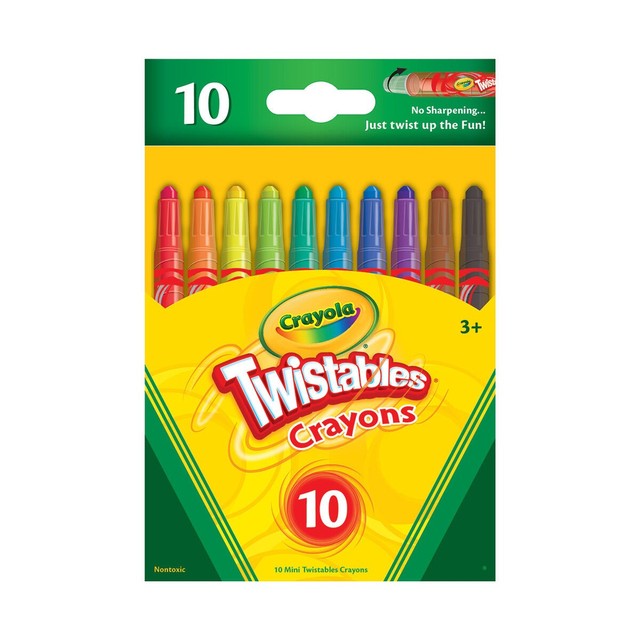 Crayola Twistables Kids Coloring Set 10 Color Mini Twistable Crayons  52-9715 - Crayons/water-color Pens - AliExpress